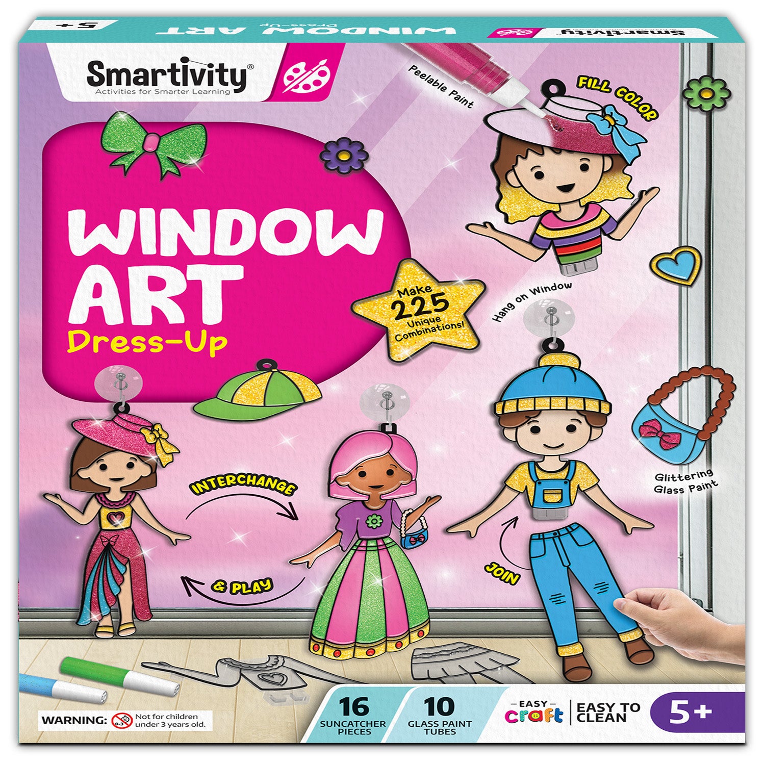 WINDOW ART Dress-Up | 4-8 years | DIY Activity Kit