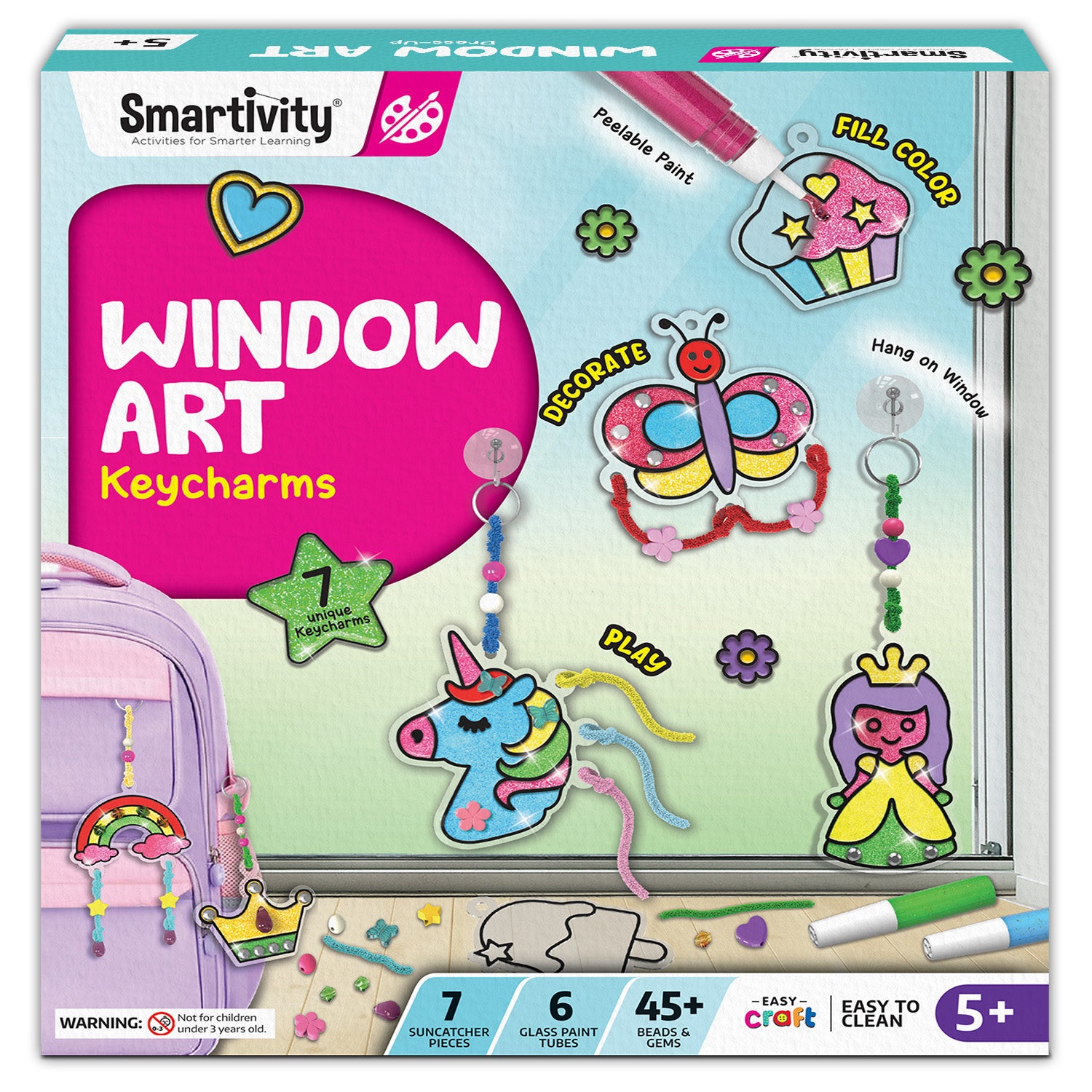 WINDOW ART Keycharms | 4-8 years | DIY Activity Kit