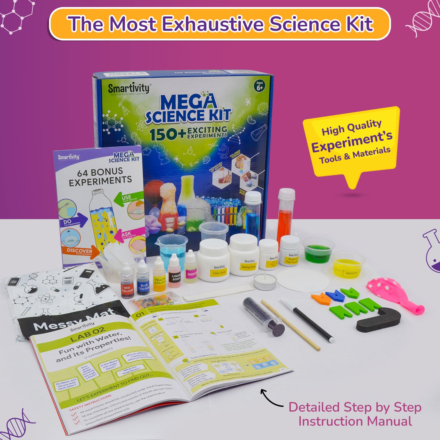 Mega Science Kit 150 Experiments Biggest STEAM Activi